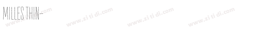Milles Thin字体转换